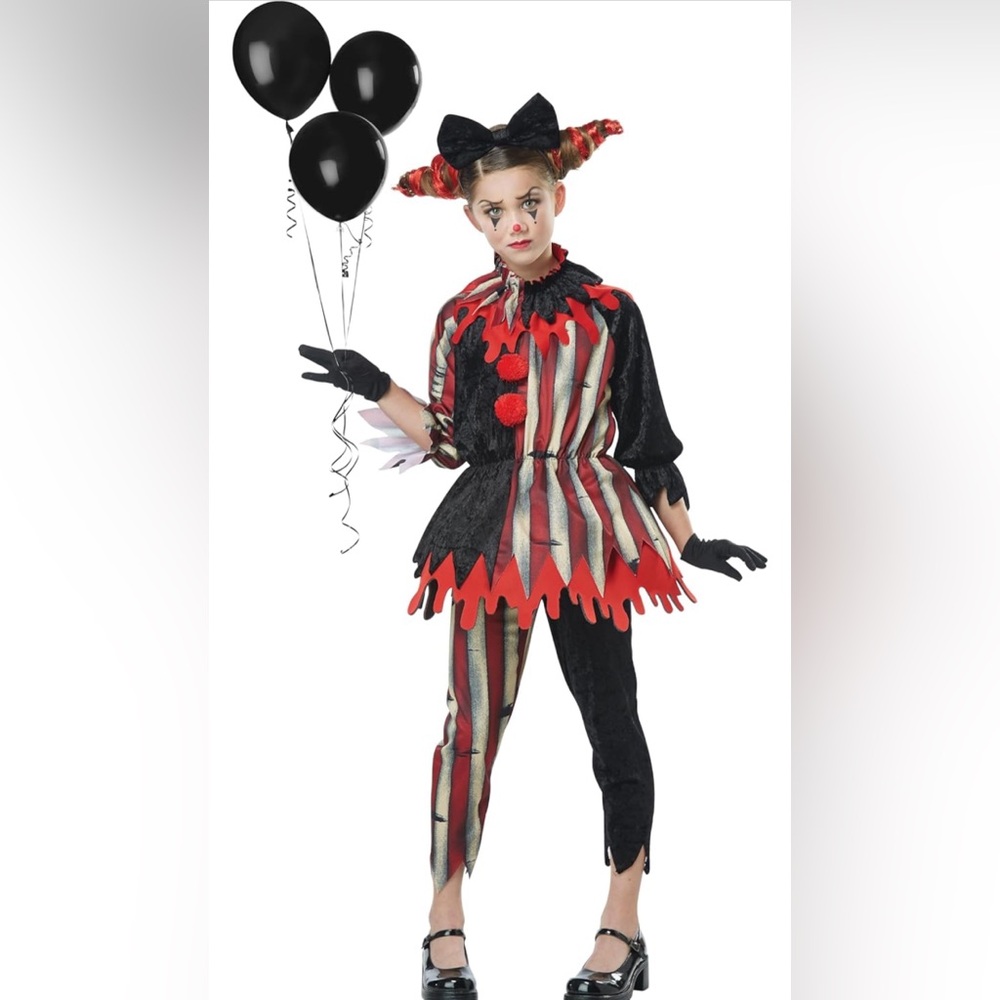 Girl's Dark Circus Clown Costume